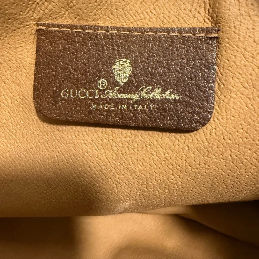 Vintage Gucci Beige and Brown GG Monogram Clutch - Picture 8 of 8
